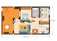 Plano vivienda en alquiler Nº 01